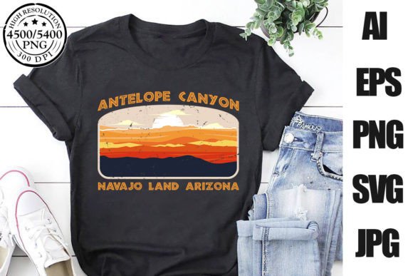 Antelope Canyon Kayaking Vintage Graphics for Crafts