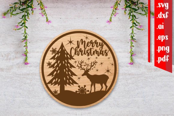 Christmas Round Sign 4: Graphics for Crafts