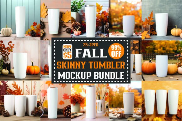 Fall Tumbler Mockup Bundle: Graphics for Seasonal Events