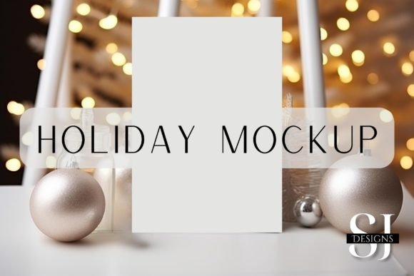 Golden Memories Holiday Invite Mockup: Graphics for Invitations Amp