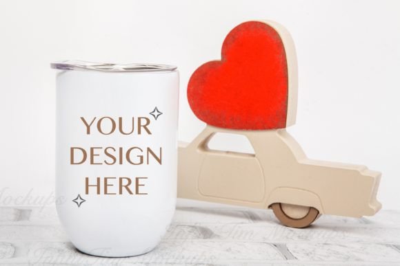 Valentine's Day Graphics: Wine Tumbler Mockup Review